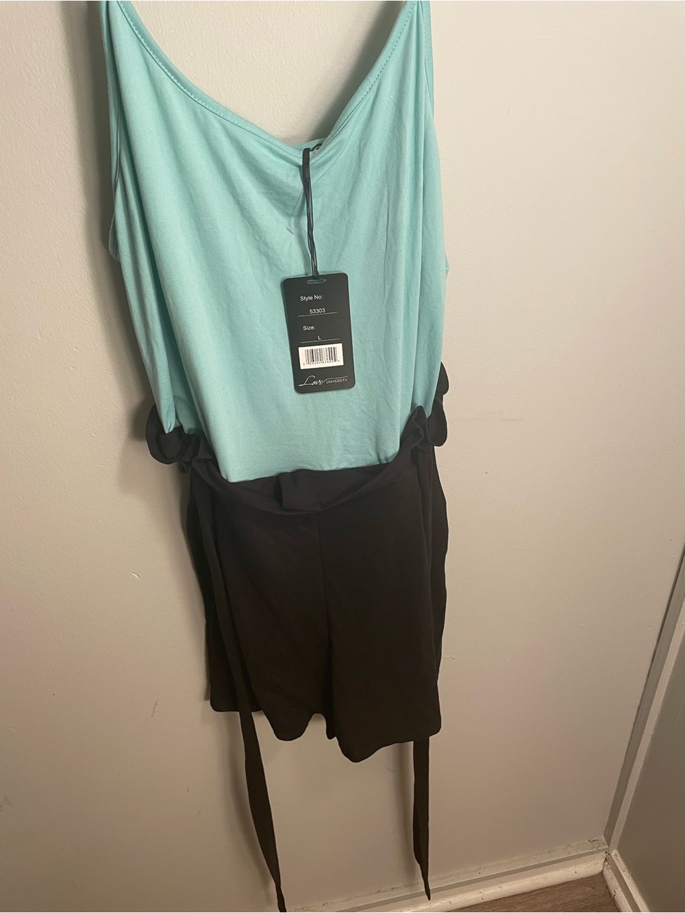 Teal and black New Romper